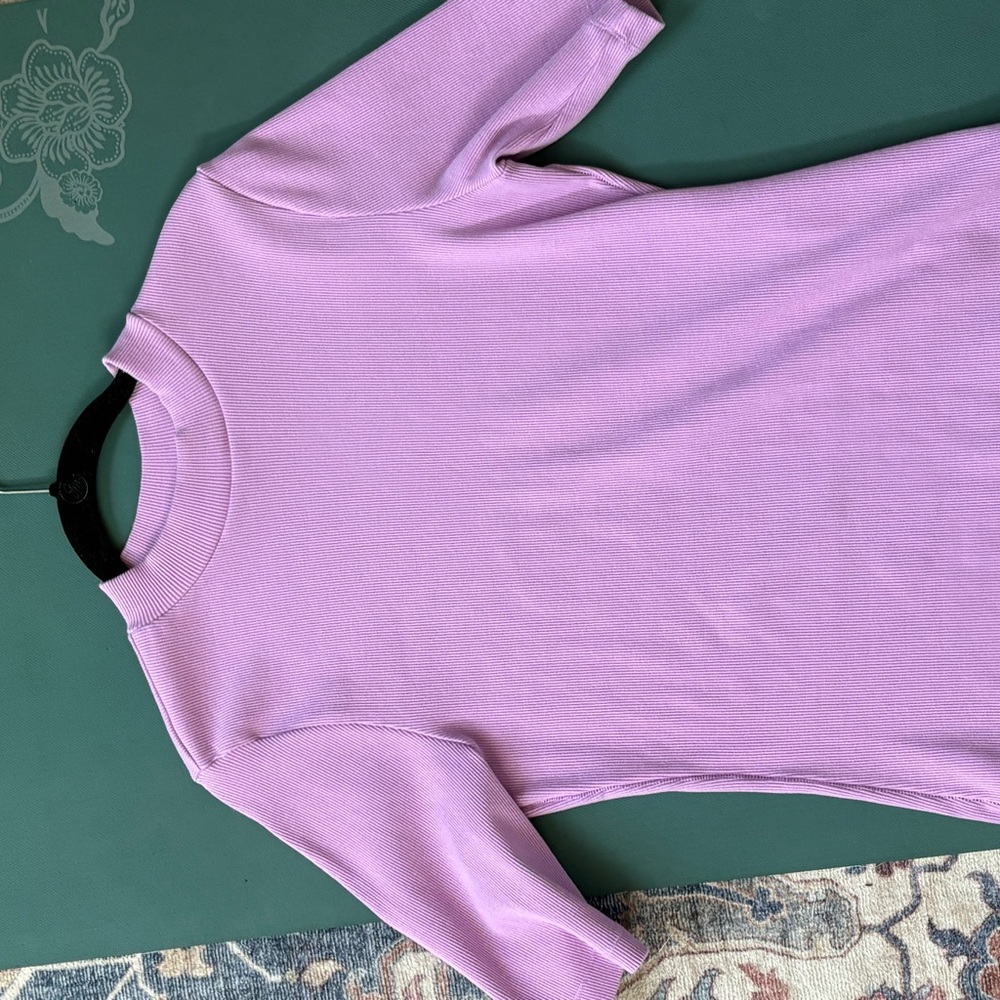 Maeve Mock Neck Top - Lilac Sky, Size M